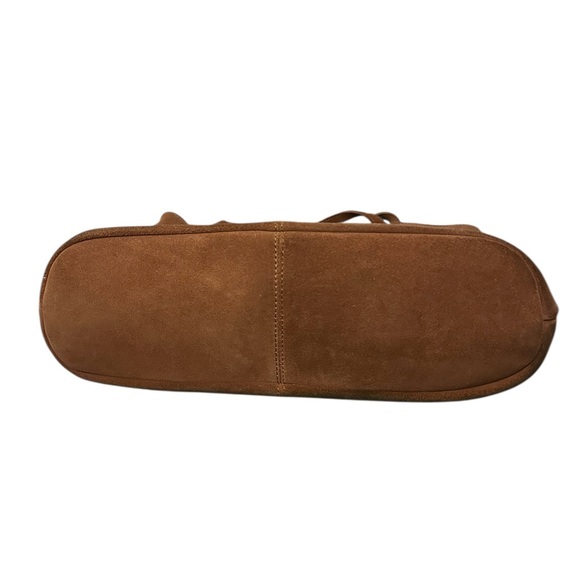 Moda Luxe Brown Suede Eyelet Design Bag Stylish Bag - Picture 10 of 12